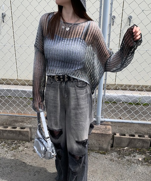 JUN & ROPE グラデーションドットセーター JUN & ROPE グラデーションドットセーター JUN & ROPE グラデーション