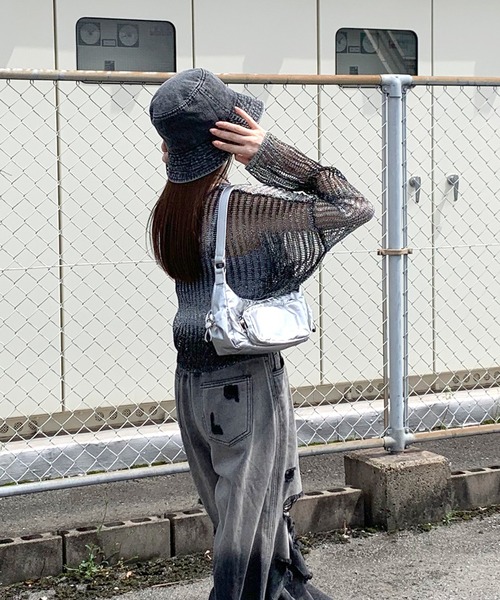 non-hedge（ノンヘッジ）の「透かし編みグラデーションニットトップス（ニット/セーター・レディース・ブラック/イエロー/モカ/ピンク・FREE）」の21枚目の写真