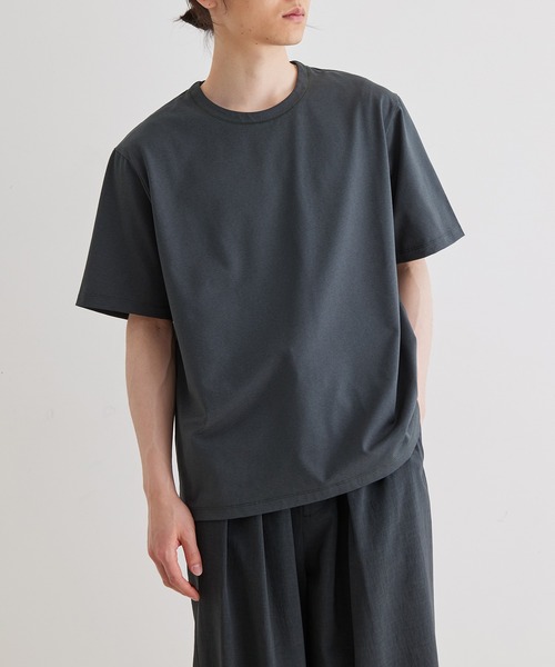ADAM ET ROPE'(アダムエロペ)の「ボックスシルエット ジャージー Tシャツ / イージーケア / ユニセックス / 吸水速乾(Tシャツ/カットソー・メンズ・ダークグリーン/ブルー/ブラック系その他3/ブラウン系その他/グリーン系その他/ブルー系その他・L/M/S/XL)」の14枚目の写真