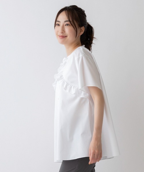 sonoソーノブラウス ウェーブフレア モイスティブラウス ホワイト 1