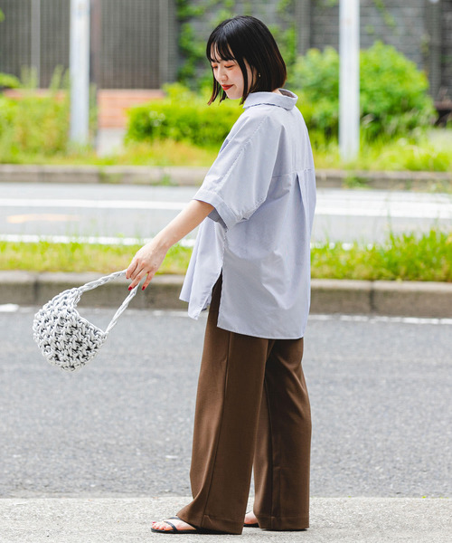 【アイテムズ アーバンリサーチ（レディース）】スキッパーシャツ シアーポケットスキッパーシャツ[ITA5-23B002]｜URBAN RESEARCH