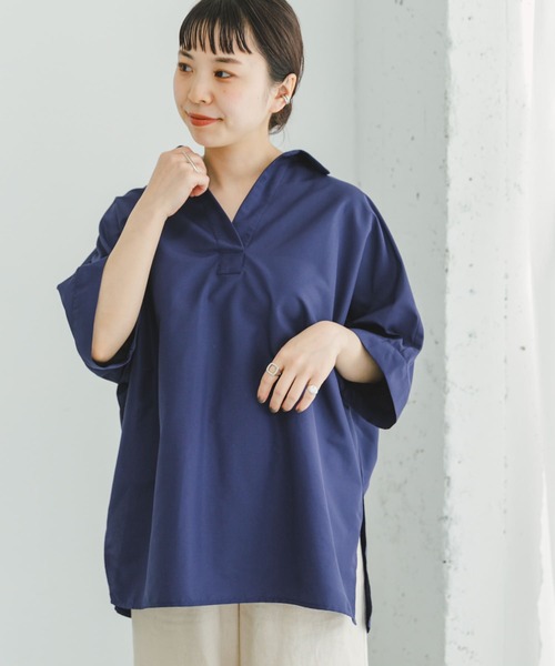 【アイテムズ アーバンリサーチ（レディース）】スキッパーシャツ シアーポケットスキッパーシャツ[ITA5-23B002]｜URBAN RESEARCH