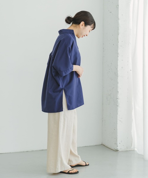 ITEMS URBANRESEARCH(アイテムズ アーバンリサーチ)の「スキッパーシャツ(シャツ/ブラウス・レディース・ネイビー/ストライプ/オフホワイト・FREE)」の19枚目の写真