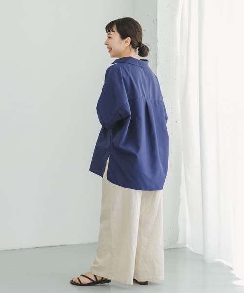 ITEMS URBANRESEARCH(アイテムズ アーバンリサーチ)の「スキッパーシャツ(シャツ/ブラウス・レディース・ネイビー/ストライプ/オフホワイト・FREE)」の20枚目の写真