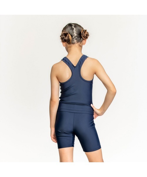 NIKE（ナイキ）の「ナイキ SS24 GIRLS セパレーツ（水着・キッズ・パープル/ネイビー/ピンク・120cm/130cm/140cm/150cm/160cm）」の4枚目の写真