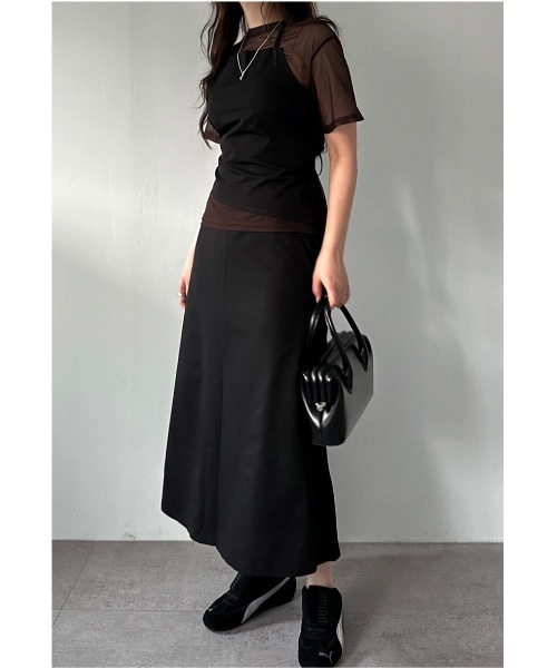 Didot.showroom（ディドット ショールーム）の「シアーメッシュT（Tシャツ/カットソー・レディース・ネイビー/ラベンダー/ブラウン・FREE）」の8枚目の写真