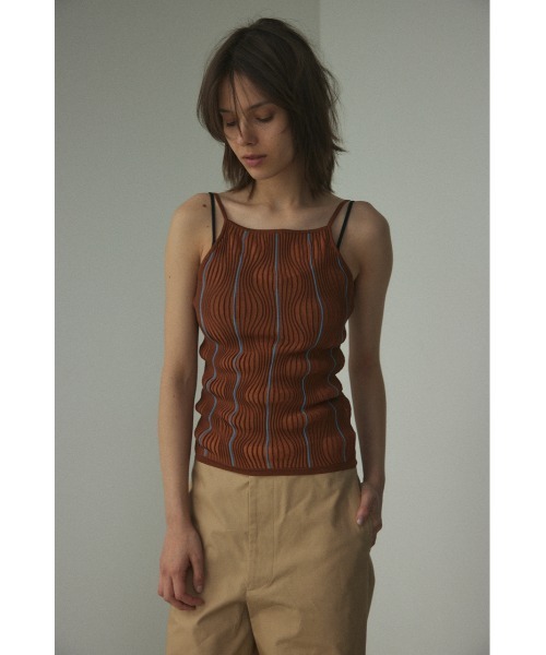 BLACK BY MOUSSY ランダムストライプキャミソール BLACK BY MOUSSY（ブラックバイマウジー）の「random stripe
