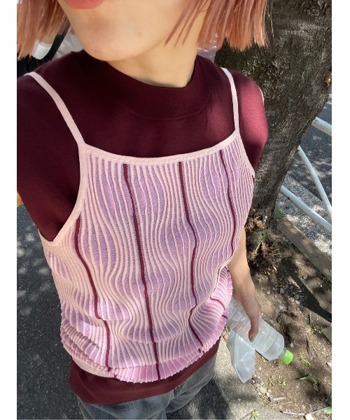 BLACK BY MOUSSY ランダムストライプキャミソール random stripe camisole(506269475) | ブラックバイマウジー