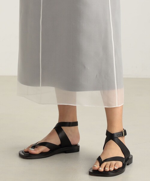 EDITION（エディション）の「シルクオーガン パネルキャミソールワンピース（ワンピース・レディース・ブラック/ホワイト・FREE）」の9枚目の写真