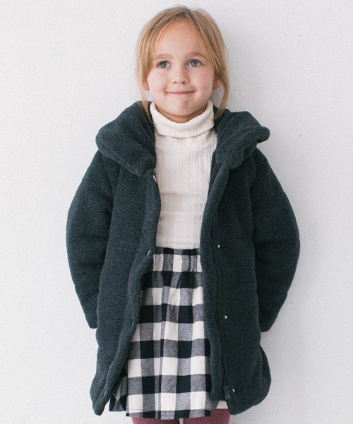 GLOBAL WORK（グローバルワーク）の「【キッズ】ボリュームネックショールコート/566376（その他アウター・キッズ・グレー/チャコールグレー・X-LARGE/SMALL/LARGE/MEDIUM）」の3枚目の写真