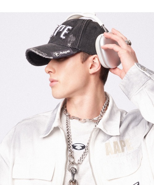 AAPE BY A BATHING APE(エーエイプバイアベイシングエイプ)の「AAPE CAP(キャップ・メンズ・クリアブラック・FREE)」の5枚目の写真