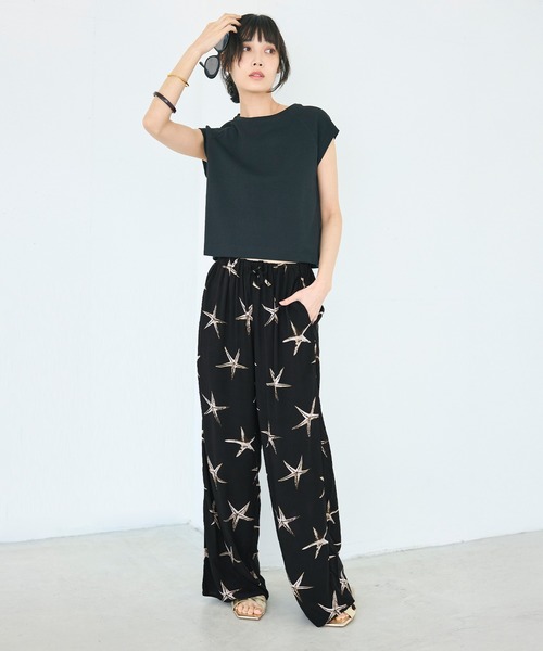 coca（coca）（コカ）の「とろレーヨンヒトデ柄パンツ（その他パンツ・レディース・ブラック・SHORT/MEDIUM/LONG）」の10枚目の写真
