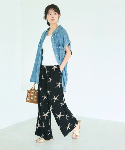coca（coca）（コカ）の「とろレーヨンヒトデ柄パンツ（その他パンツ・レディース・ブラック・SHORT/MEDIUM/LONG）」の16枚目の写真