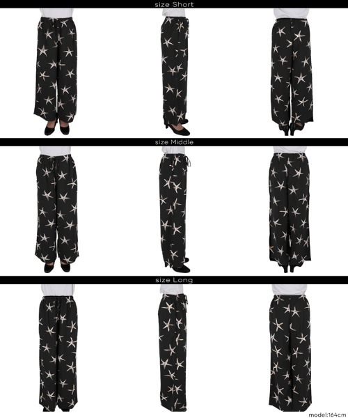 coca（coca）（コカ）の「とろレーヨンヒトデ柄パンツ（その他パンツ・レディース・ブラック・SHORT/MEDIUM/LONG）」の7枚目の写真
