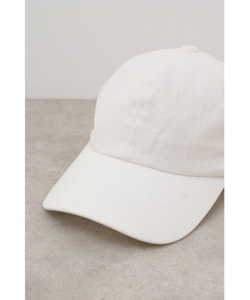 AZUL by moussy（アズールバイマウジー）の「リネンライクキャップ（キャップ・レディース・アイボリー/ブラック・FREE）」の3枚目の写真