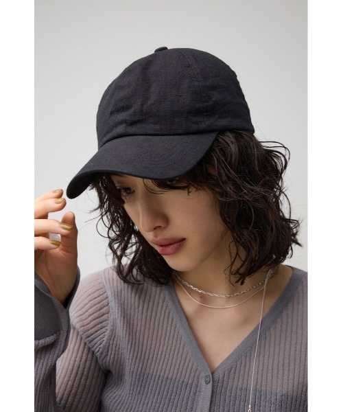 AZUL by moussy（アズールバイマウジー）の「リネンライクキャップ（キャップ・レディース・アイボリー/ブラック・FREE）」の14枚目の写真