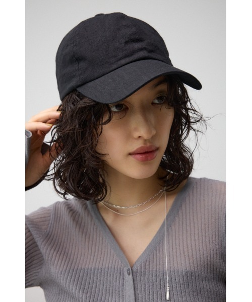 AZUL by moussy（アズールバイマウジー）の「リネンライクキャップ（キャップ・レディース・アイボリー/ブラック・FREE）」の15枚目の写真