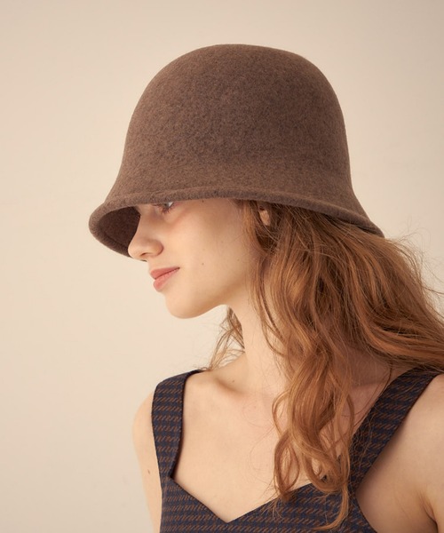 DEICY（デイシー）の「バスクウールハット（ハット・レディース・ブラウン/ブラック・FREE）」の4枚目の写真