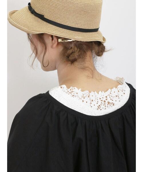 Samansa Mos2（サマンサ モスモス）の「後ろパーツレースノースリーブ（タンクトップ・レディース・ブラック/キナリ/オフホワイト・F）」の12枚目の写真