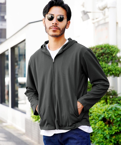 耐塩素加工UVカットライトオンス ラッシュガードパーカー（水着