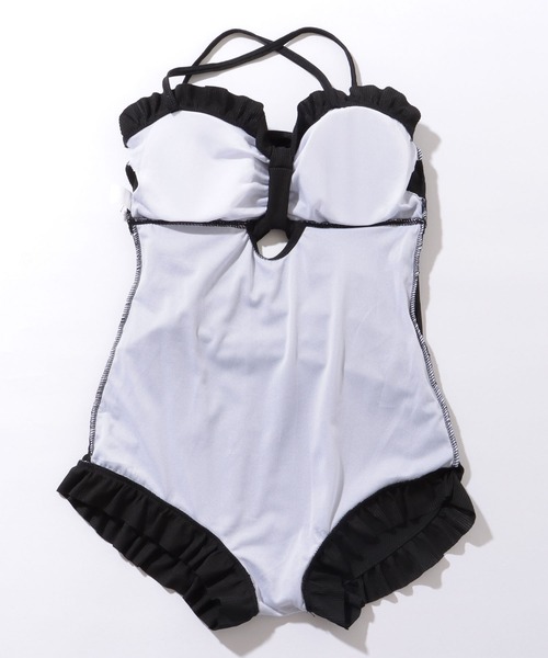 ワンピース水着 長袖 フリル カットアウト バックレス シンプル dvxm0166_m01.jpg