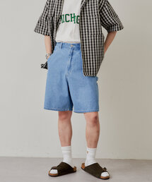 WHIMSIC | 【UNISEX/2サイズ展開】デニムペインターショーツ(デニムパンツ)