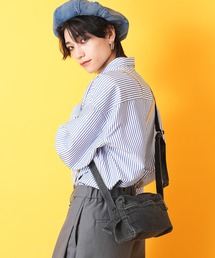 an meets zakka ハードウォッシュドデニムショルダーバッグ