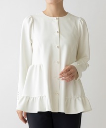 SONO ティアード　トップス　白 MORE SALE】【返品不可】【SONO NAVY】【防シワダブルクロス】ﾐﾆ
