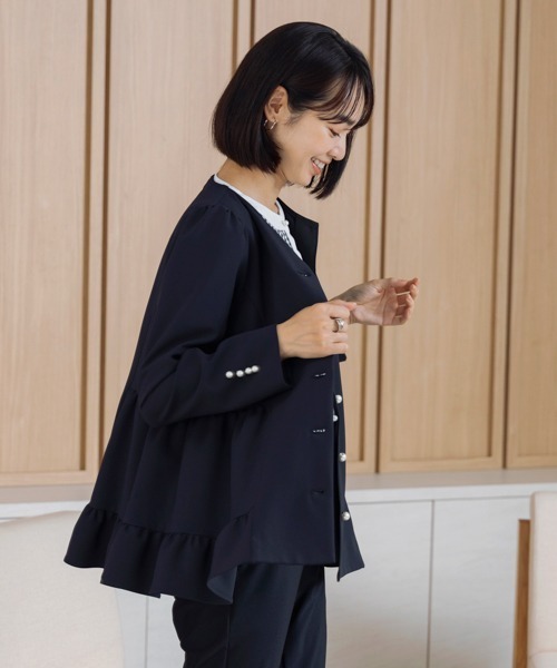 sono ソーノ　カーディガン　ジャケット　ティアード ZOZO限定】再販売！ご自宅でお洗濯可能/日本製/UVカット【SONO/ソーノ