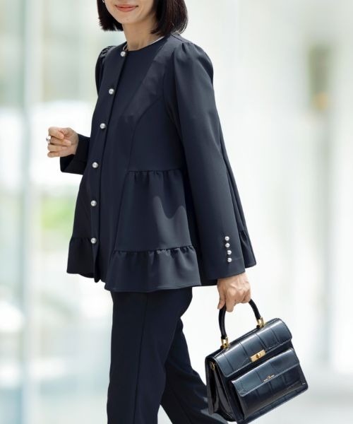 sono ソーノ　カーディガン　ジャケット　ティアード ZOZO限定】再販売！ご自宅でお洗濯可能/日本製/UVカット【SONO/ソーノ