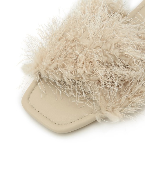 セール】フリンジファーフラットサンダル（サンダル）｜ROPE' PICNIC