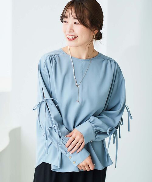 le.coeur blanc（ルクールブラン）の「パール×チェーンスライダーネックレス（ネックレス・レディース・ゴールド・FREE）」の4枚目の写真