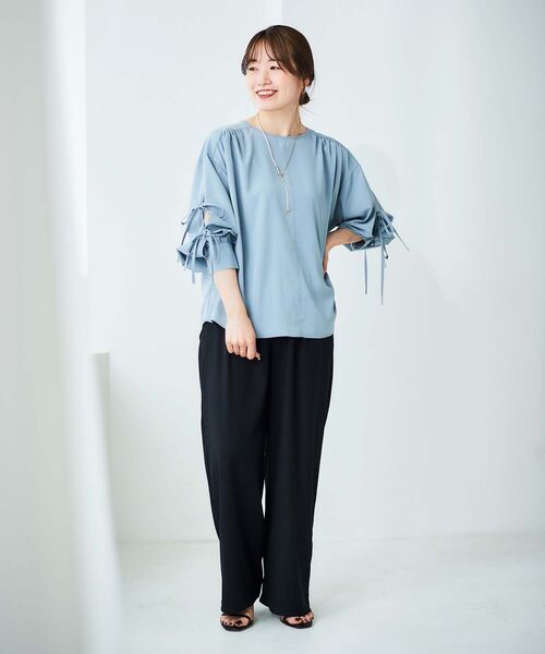 le.coeur blanc（ルクールブラン）の「パール×チェーンスライダーネックレス（ネックレス・レディース・ゴールド・FREE）」の5枚目の写真