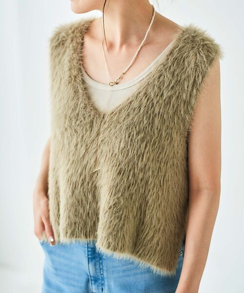 le.coeur blanc（ルクールブラン）の「パール×チェーンスライダーネックレス（ネックレス・レディース・ゴールド・FREE）」の7枚目の写真