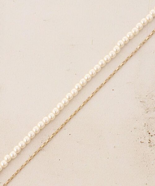 le.coeur blanc（ルクールブラン）の「パール×チェーンスライダーネックレス（ネックレス・レディース・ゴールド・FREE）」の12枚目の写真