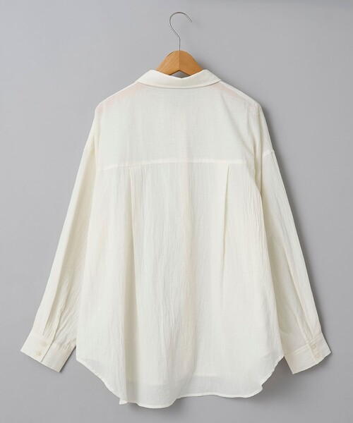 coen（コーエン）の「ハイツイストコットンシアーシャツ（シャツ/ブラウス・レディース・ナチュラル/ブラウン/ブラック・M/L）」の13枚目の写真