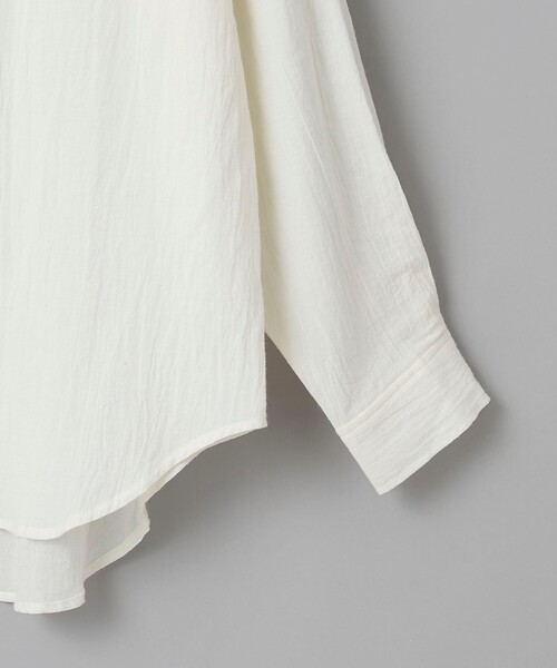 coen（コーエン）の「ハイツイストコットンシアーシャツ（シャツ/ブラウス・レディース・ナチュラル/ブラウン/ブラック・M/L）」の11枚目の写真