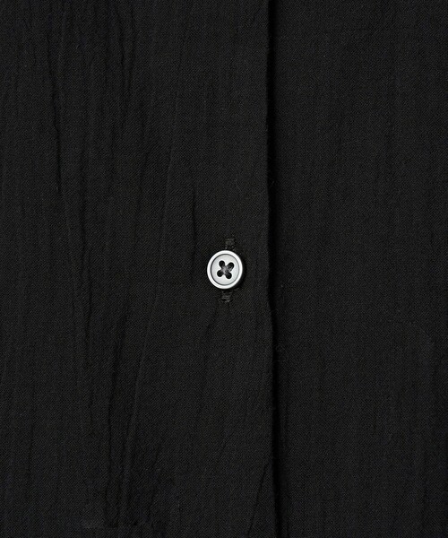 coen（コーエン）の「ハイツイストコットンシアーシャツ（シャツ/ブラウス・レディース・ナチュラル/ブラウン/ブラック・M/L）」の7枚目の写真