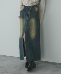 AIC. | オーバーダイウエストデザインデニムスカート/セットアップ可能(デニムスカート)