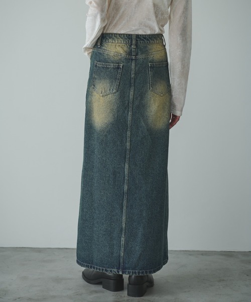 AIC.（エーアイシー）の「オーバーダイウエストデザインデニムスカート/セットアップ可能（デニムスカート・レディース・ブルー・MEDIUM/SMALL）」の8枚目の写真