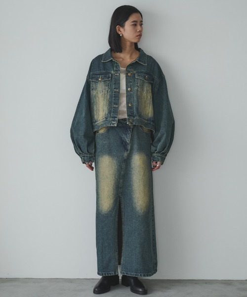 AIC.（エーアイシー）の「オーバーダイウエストデザインデニムスカート/セットアップ可能（デニムスカート・レディース・ブルー・MEDIUM/SMALL）」の12枚目の写真