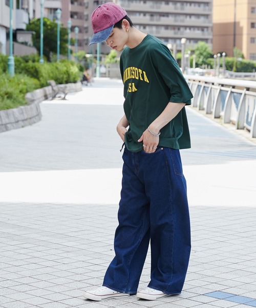 WEGO（ウィゴー）の「WEGO/カレッジロゴプリントT（Tシャツ/カットソー・メンズ・ホワイト/ダークグリーン/ネイビー・SMALL/MEDIUM/LARGE）」の13枚目の写真