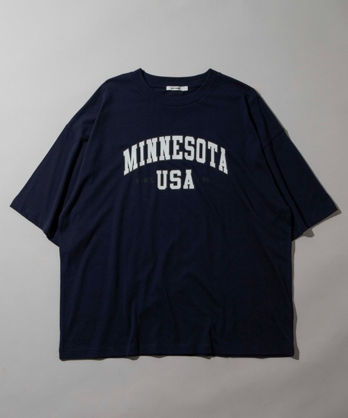 WEGO（ウィゴー）の「WEGO/カレッジロゴプリントT（Tシャツ/カットソー・メンズ・ホワイト/ダークグリーン/ネイビー・SMALL/MEDIUM/LARGE）」の20枚目の写真