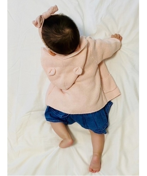GAP（ギャップ）の「くまさん カーディガン (ベビー)（カーディガン/ボレロ・キッズ・クリーム/ピンク/ネイビー/ライトグレー・80ｃｍ/90cm/70cm/60cm）」の6枚目の写真
