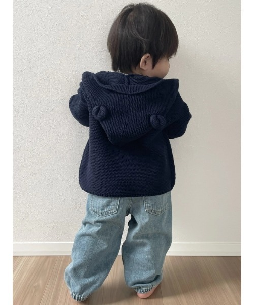 カーディガン　ボレロ　BABY ニットボレロカーディガン(110~130cm)(110cm ホワイト