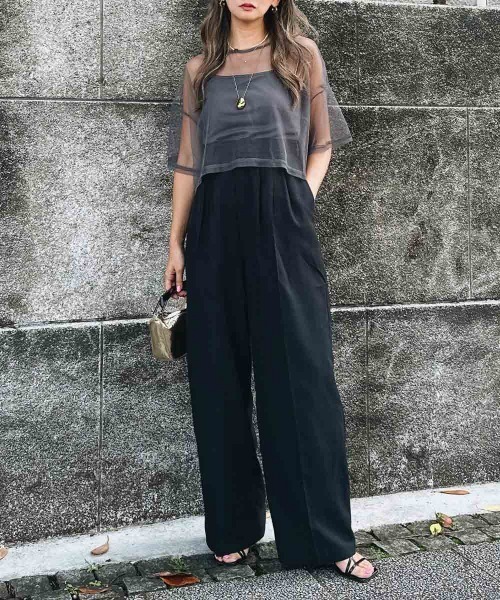 esutoreja(エストレジャ)の「シアートップスカップキャミソールセット(その他トップス・レディース・ホワイト/ブラック/チャコール・FREE)」の8枚目の写真