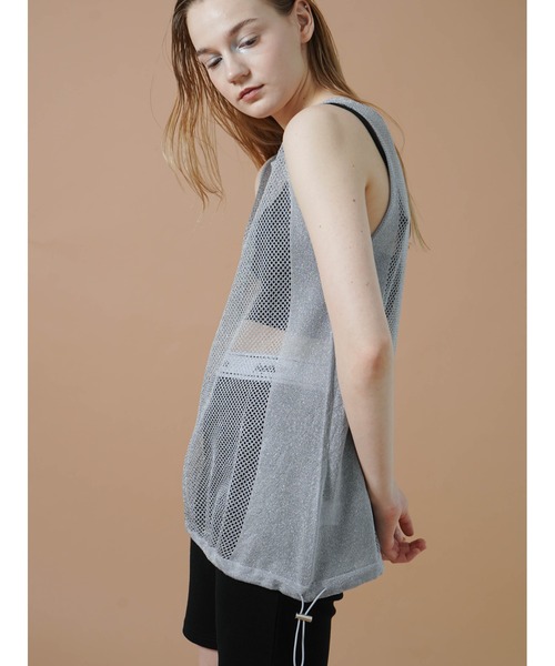 :ETHROF(イーサオブ)の「GLITTER SHEER KNIT TANK(ベスト・レディース・ブラック・MEDIUM)」の10枚目の写真