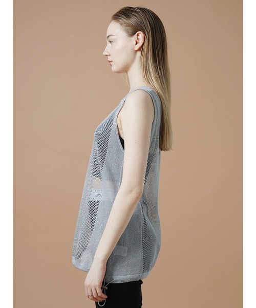 :ETHROF(イーサオブ)の「GLITTER SHEER KNIT TANK(ベスト・レディース・ブラック・MEDIUM)」の4枚目の写真