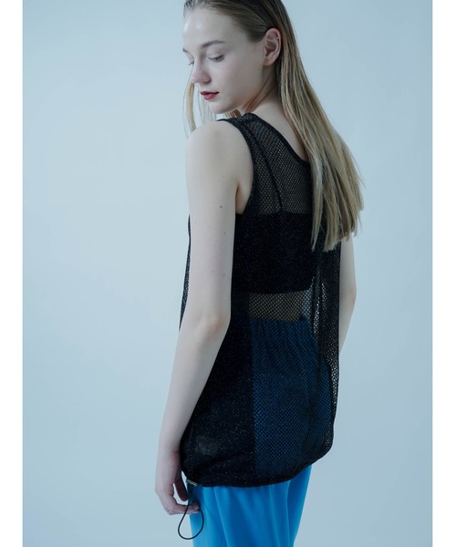:ETHROF(イーサオブ)の「GLITTER SHEER KNIT TANK(ベスト・レディース・ブラック・MEDIUM)」の6枚目の写真