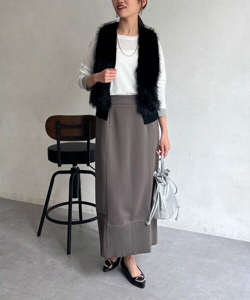 Chez toi(シェトワ)の「袖口レイヤードセミシアーロンT(Tシャツ/カットソー・レディース・ブラック/ピンク/オフホワイト・FREE)」の16枚目の写真